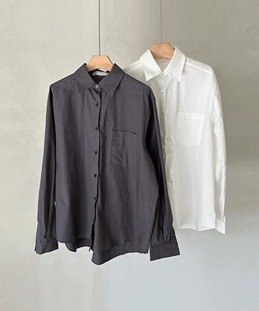 탄탄 오버핏 바스락 셔츠 2color